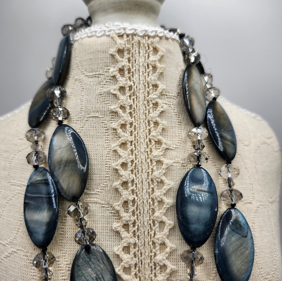 COOKIE LEE signed necklace & three (3) Bracelets! Blue colors..Mother of pearl - Picture 4 of 8